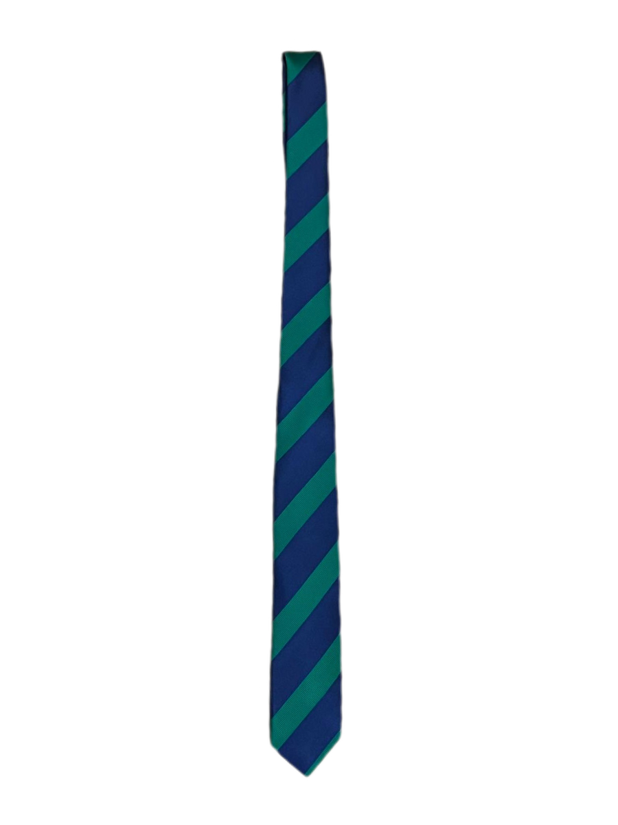 Corbata rayas verde y marino