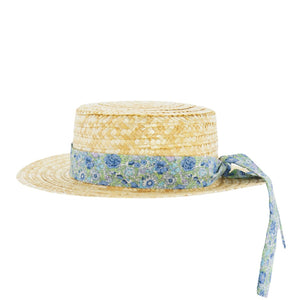 Canotier de paja con lazo de Liberty