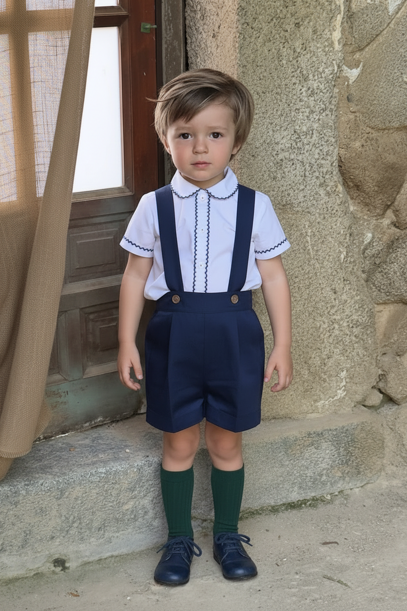 Bermuda tirantes con Camisa Festones