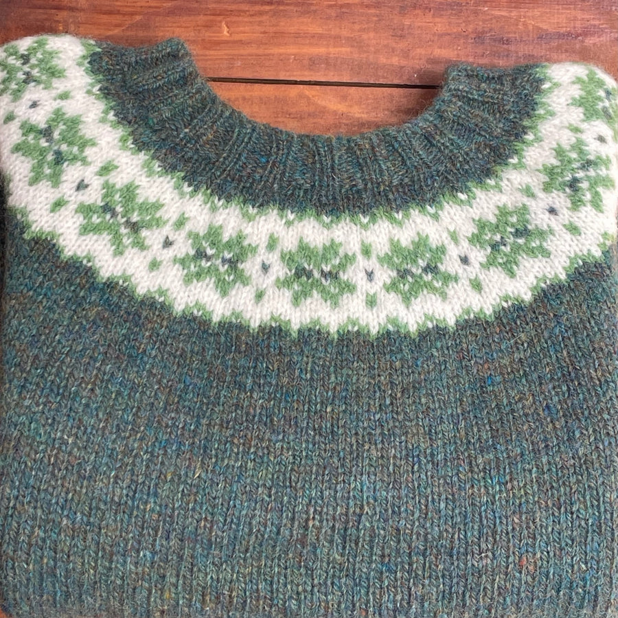 Jersey Shetland greca Verde Jade
