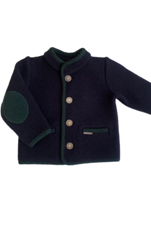 Chaqueta tipo austriaca cuello mao con coderas