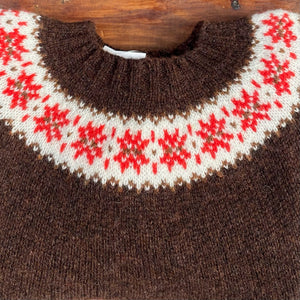 Jersey Shetland Greca Marrón