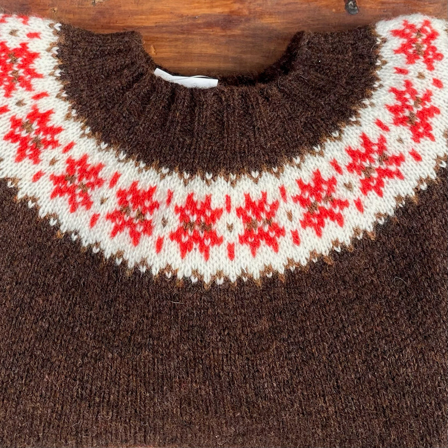 Jersey Shetland Greca Marrón