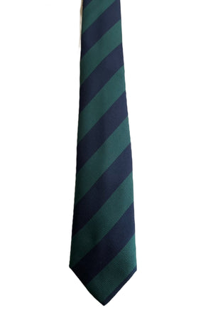 Corbata rayas verde y marino