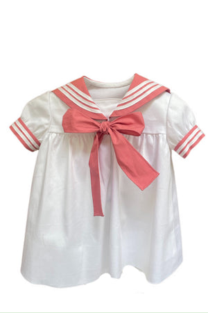 Vestido marinero liso Rosa