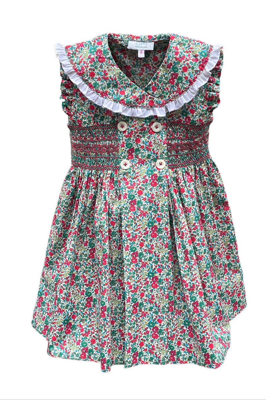 Vestido Smocking liso sin mangas