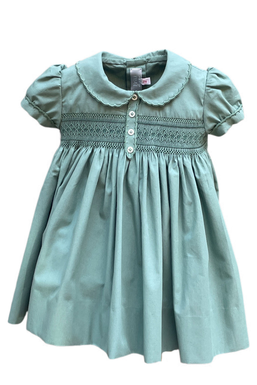 Vestido cuello y tapilla liso