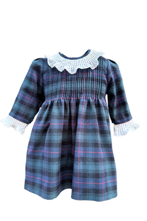 Vestido Volante Jaretas Escocés