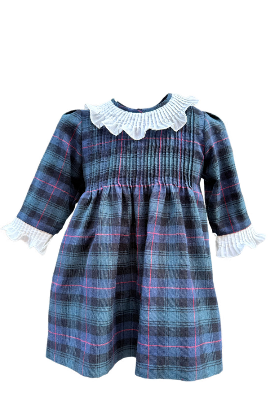 Vestido Volante Jaretas Escocés