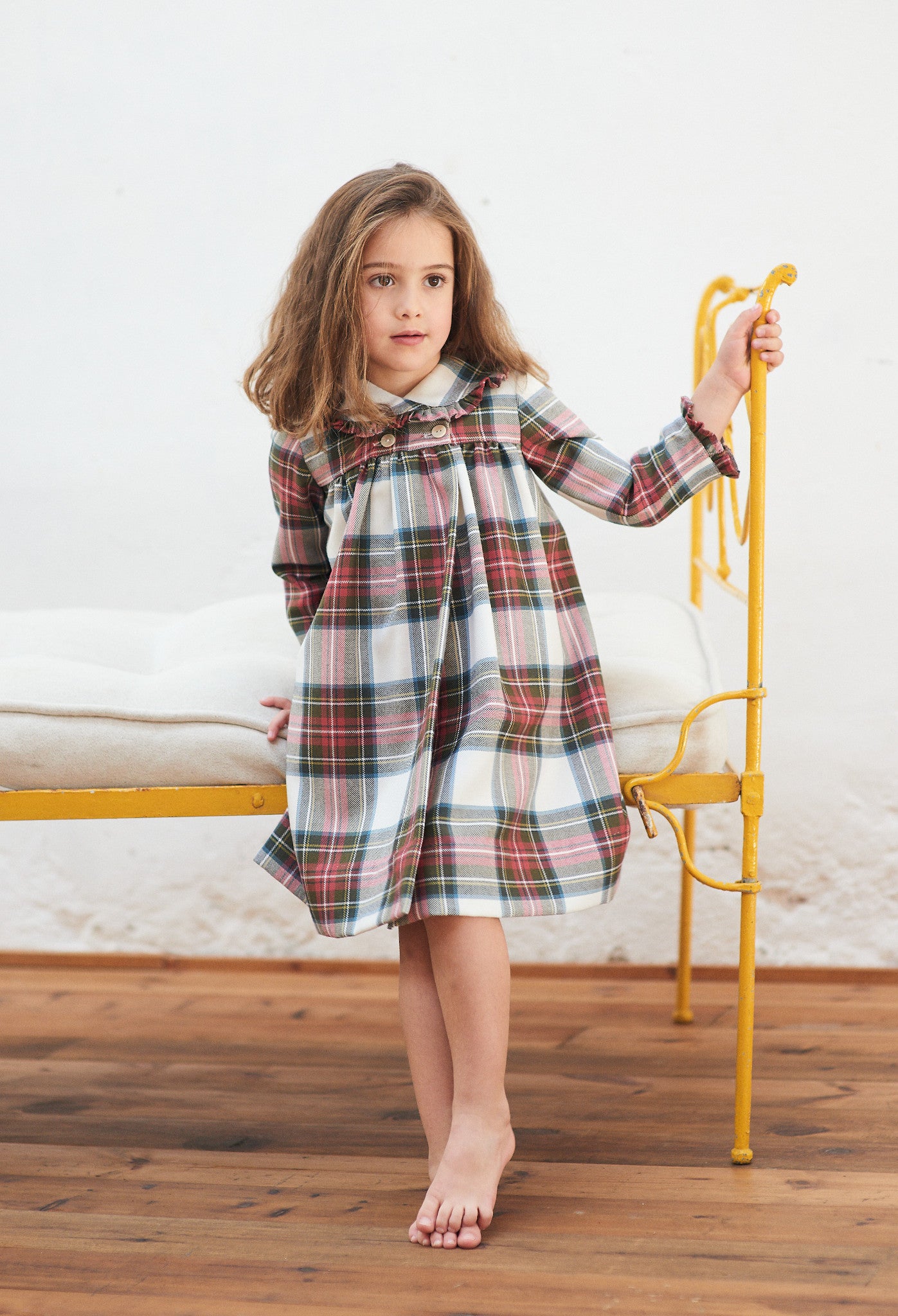 Bata niña tartán escocés Friki