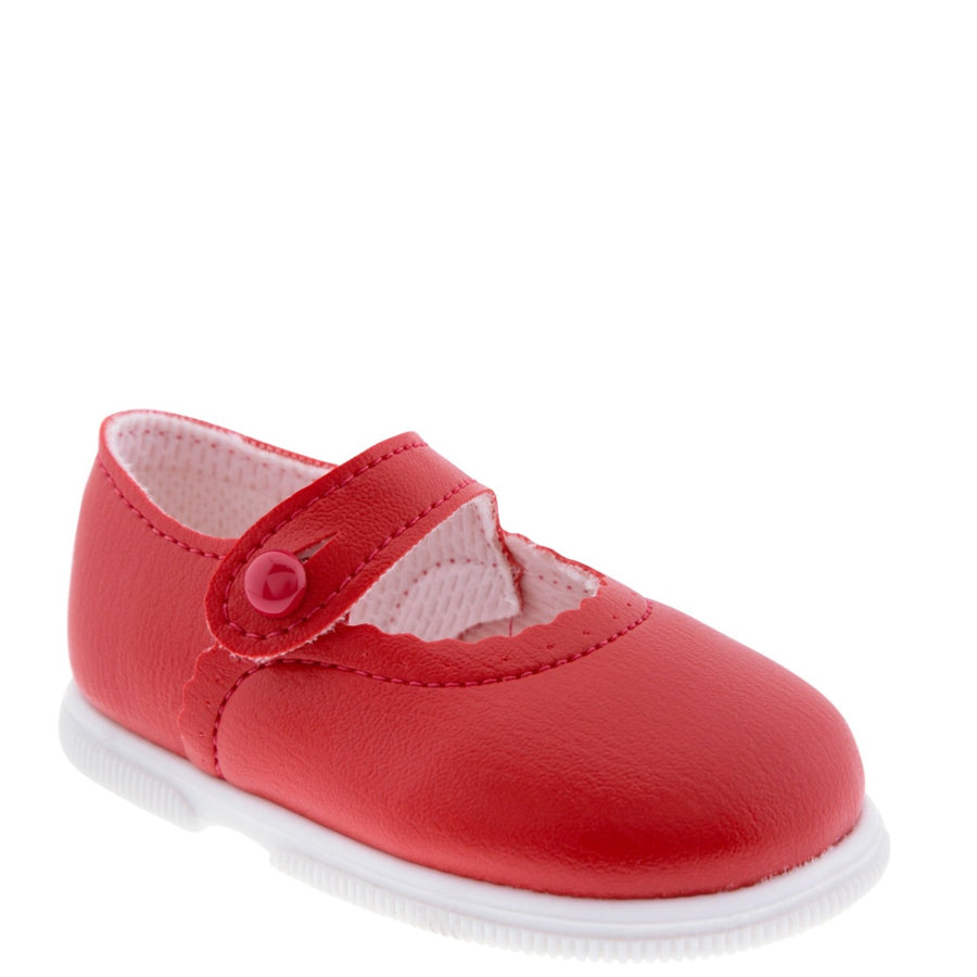 Zapato botón rojo
