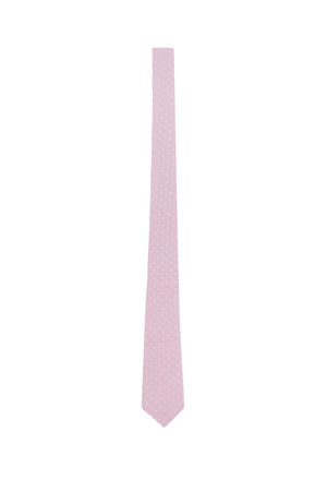 Corbata rosa topitos